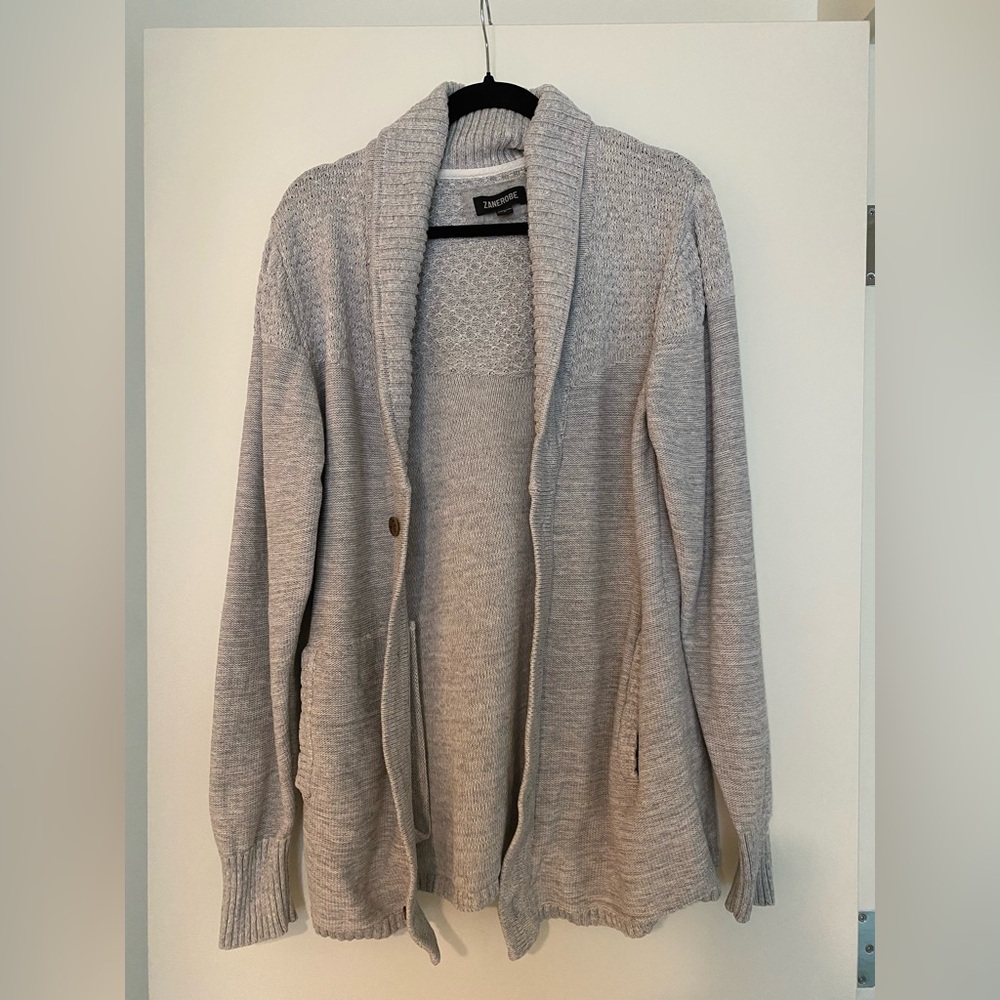 Zanerobe Gray Open Front Cardigan Sweater